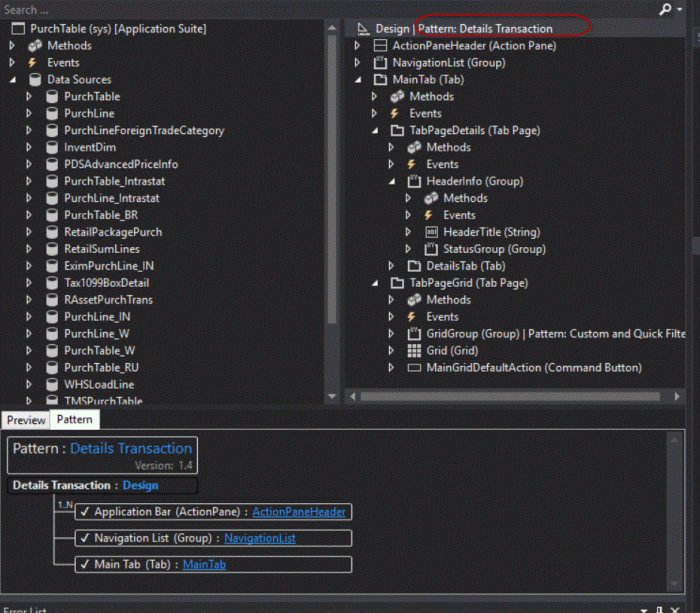 form design patterns d365