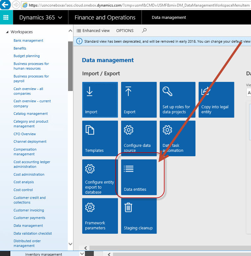 tour entity dynamics 365